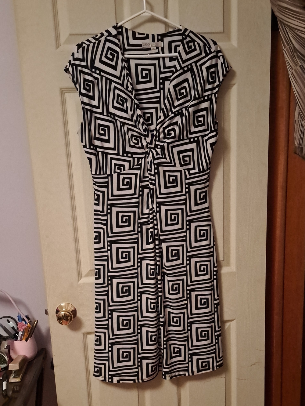Cleo Black and White Geometric Dress